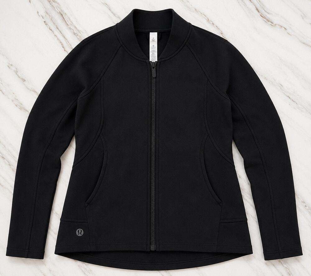 Lululemon Embrace the Space Jacket Women’s 4 Black Full Zip Stretch Athletic
